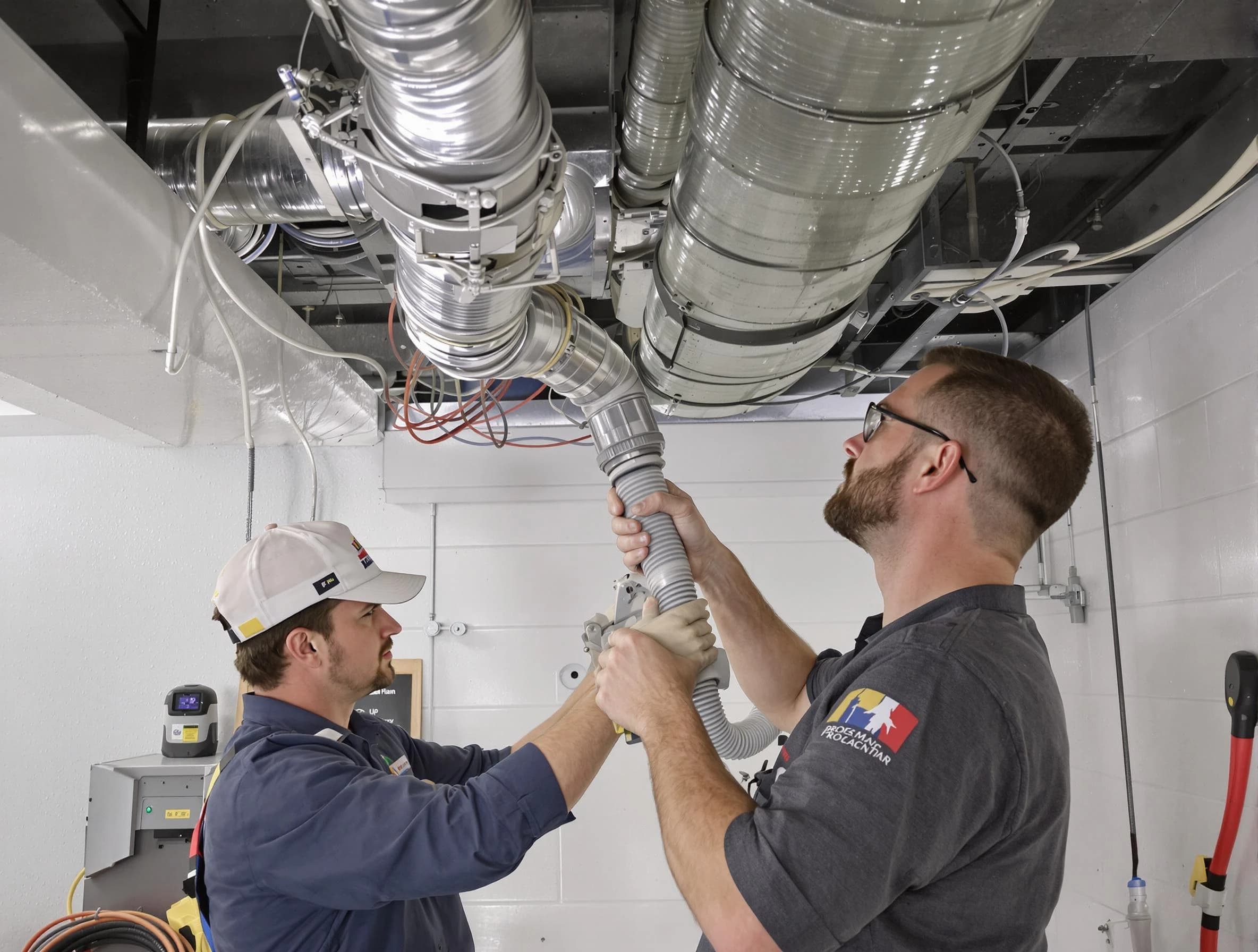 College Park Air Duct Cleaning technician performing thorough AC duct cleaning in College Park