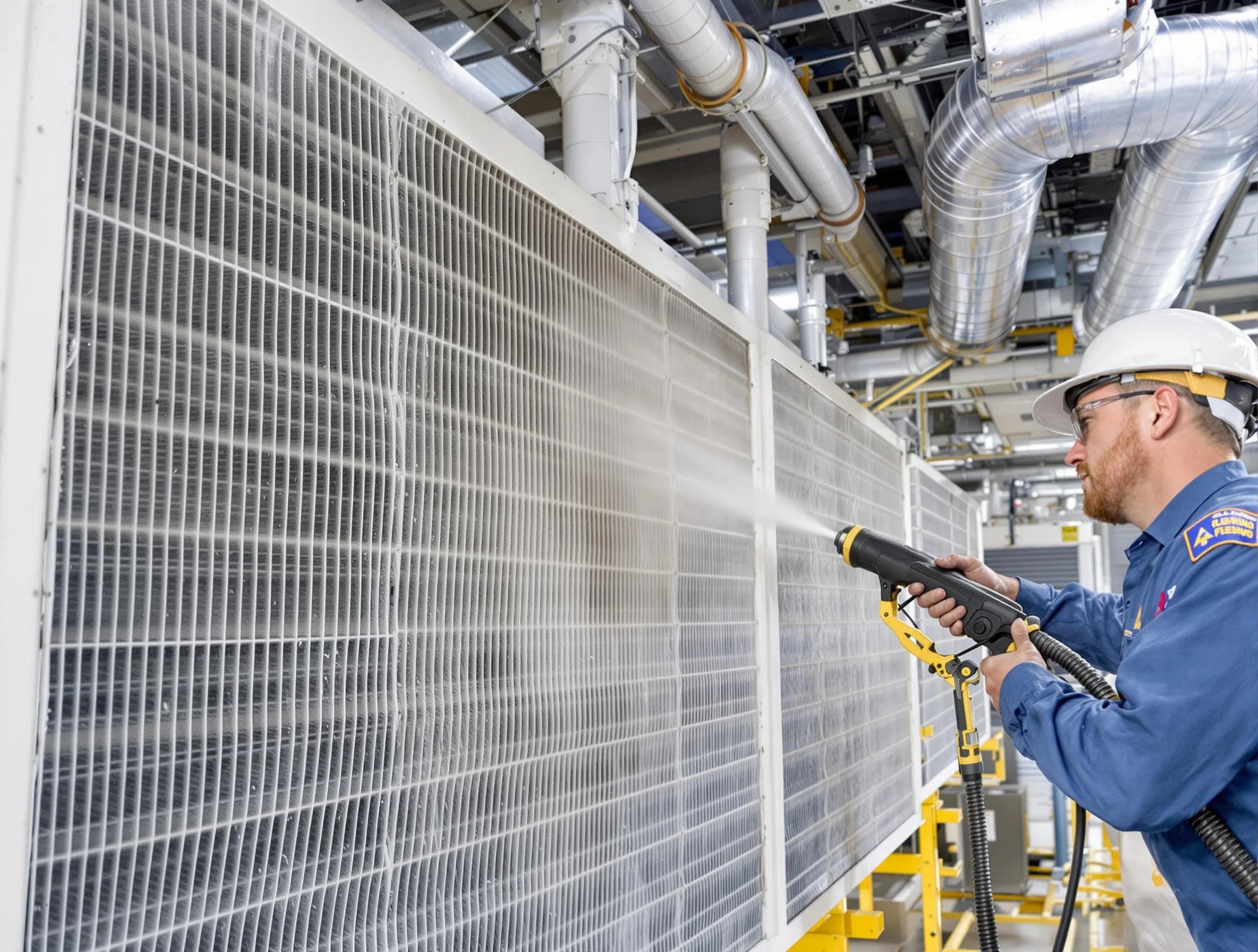 Professional commercial coil cleaning by College Park Air Duct Cleaning in College Park