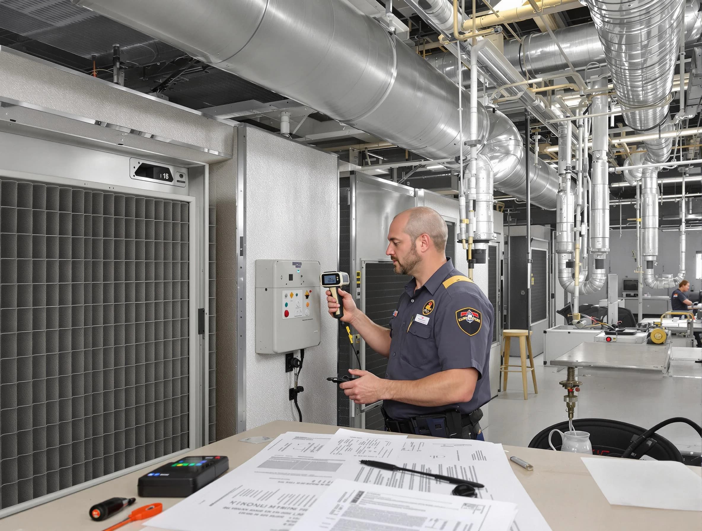 Professional filter system inspection by College Park Air Duct Cleaning in College Park