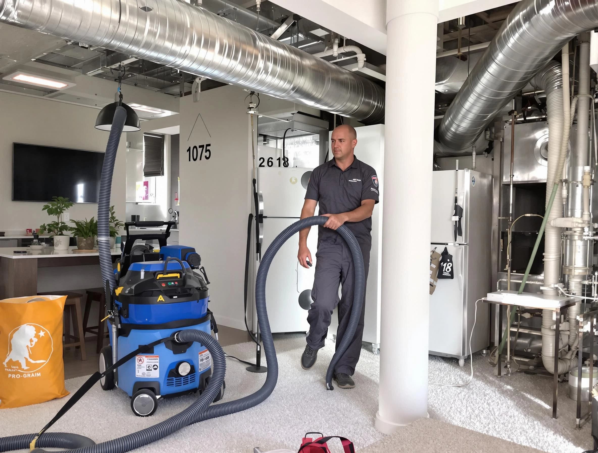College Park Air Duct Cleaning expert performing detailed indoor duct cleaning for improved air quality in College Park