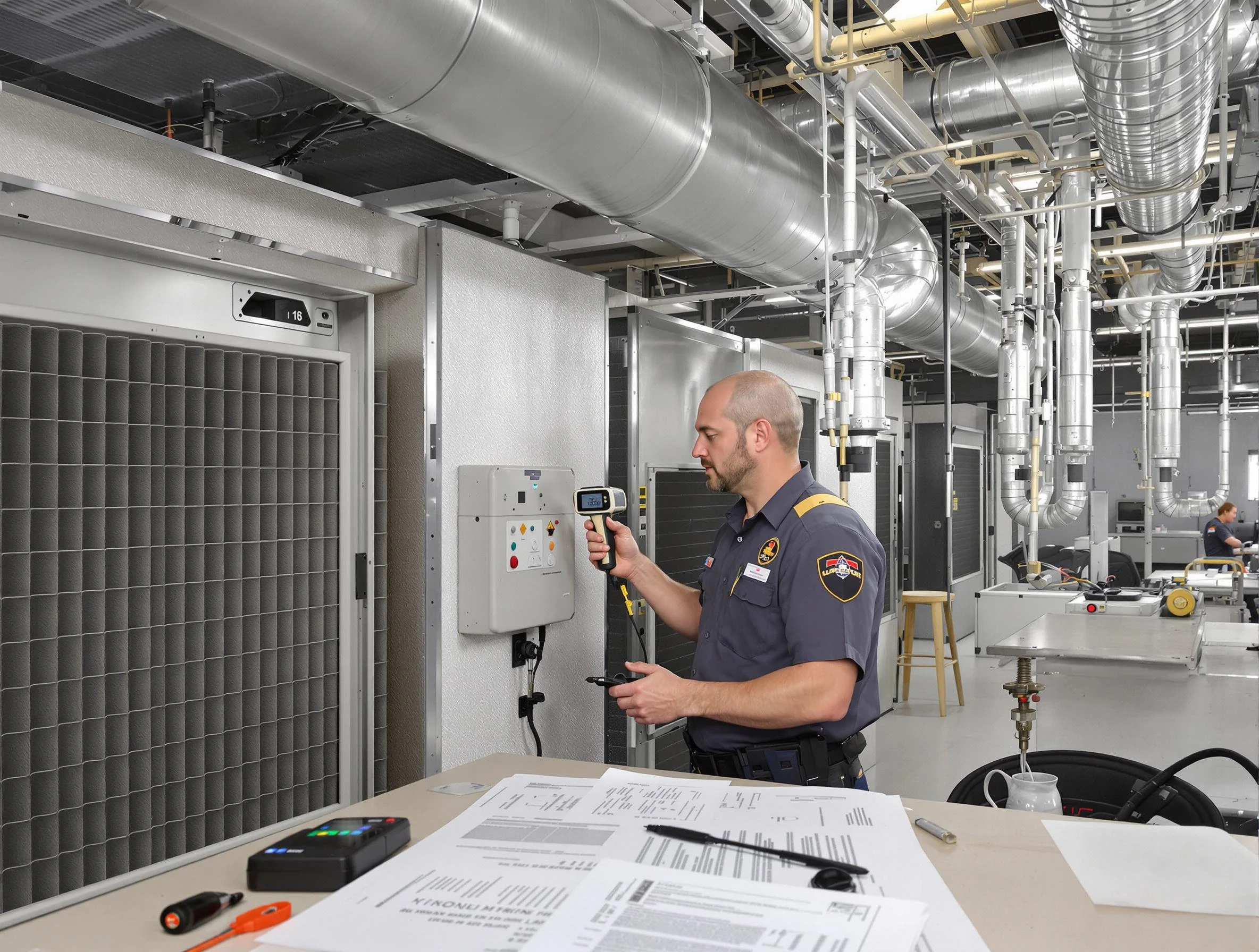 Professional filter system inspection by College Park Air Duct Cleaning in College Park